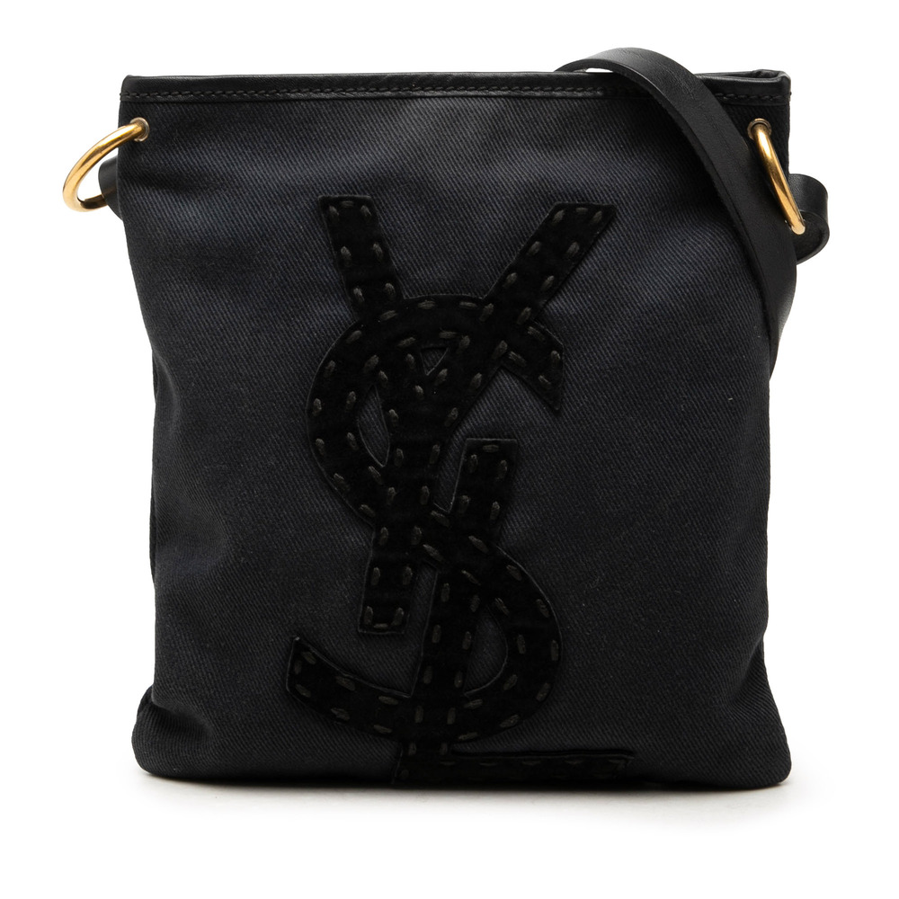 Pre-Loved Saint Laurent Denim Monogram Kahala Crossbody